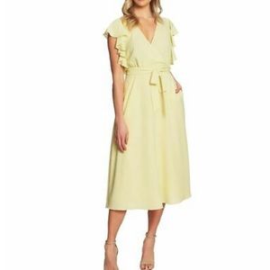 1.STATE Ruffle Honey Suckle Wrap Dress